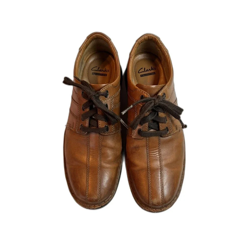 Clarks Collection Touareg‎ Vibe Men’s Lined Brown Oxford Shoes Size 9